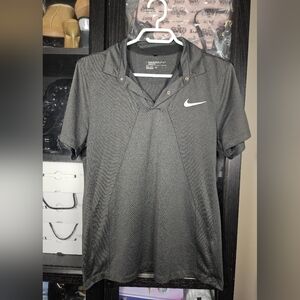 5 For $25✨Nike Mens Size Medium Grey Golfing Shirt Collard Athletic Sports Shirt